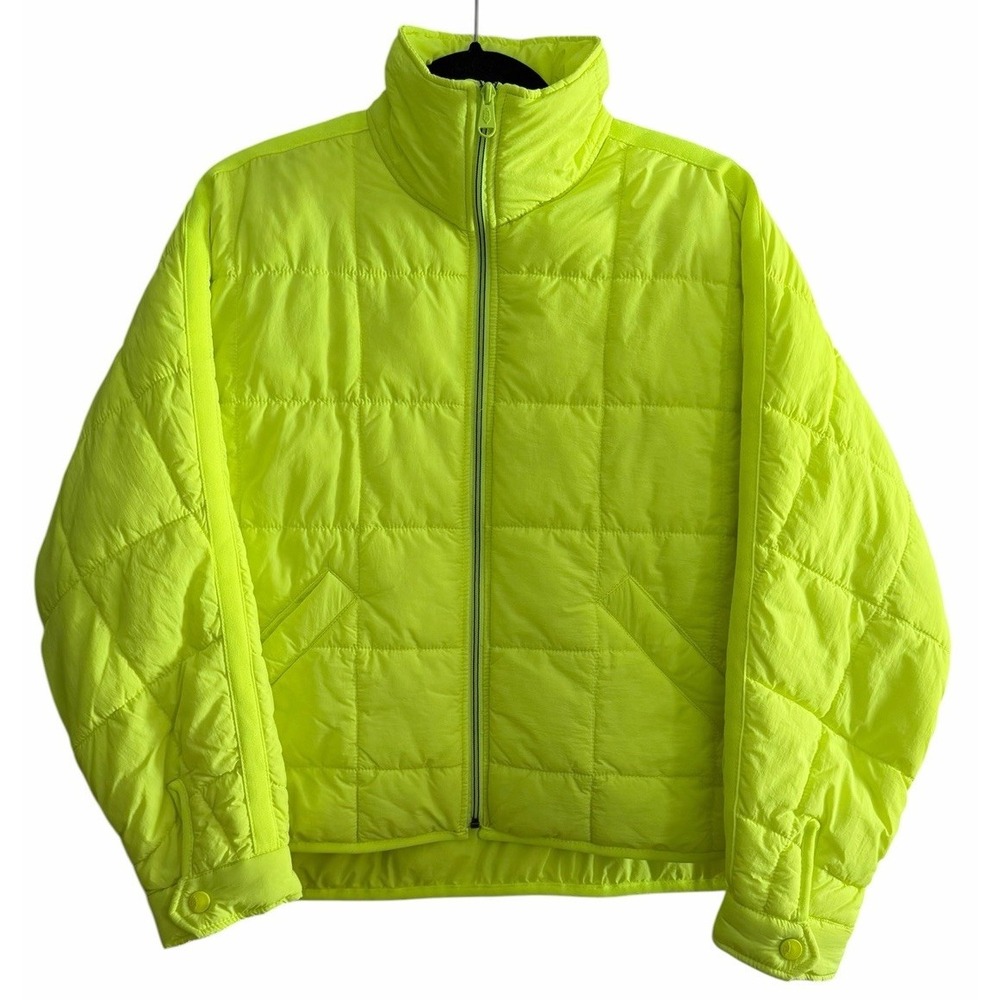 Free People Movement Pippa Packable Puffer Jacket Neon Yellow Women's Size XS